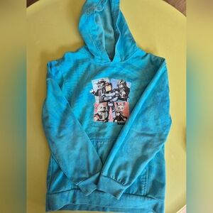 Kids Roblox Blue Tie Dye Graphic Hoodie